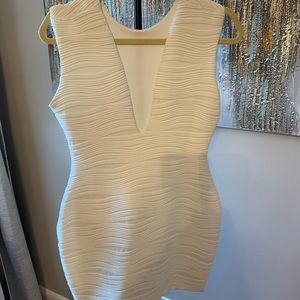 Bec & Bridge White Textured Mini Dress